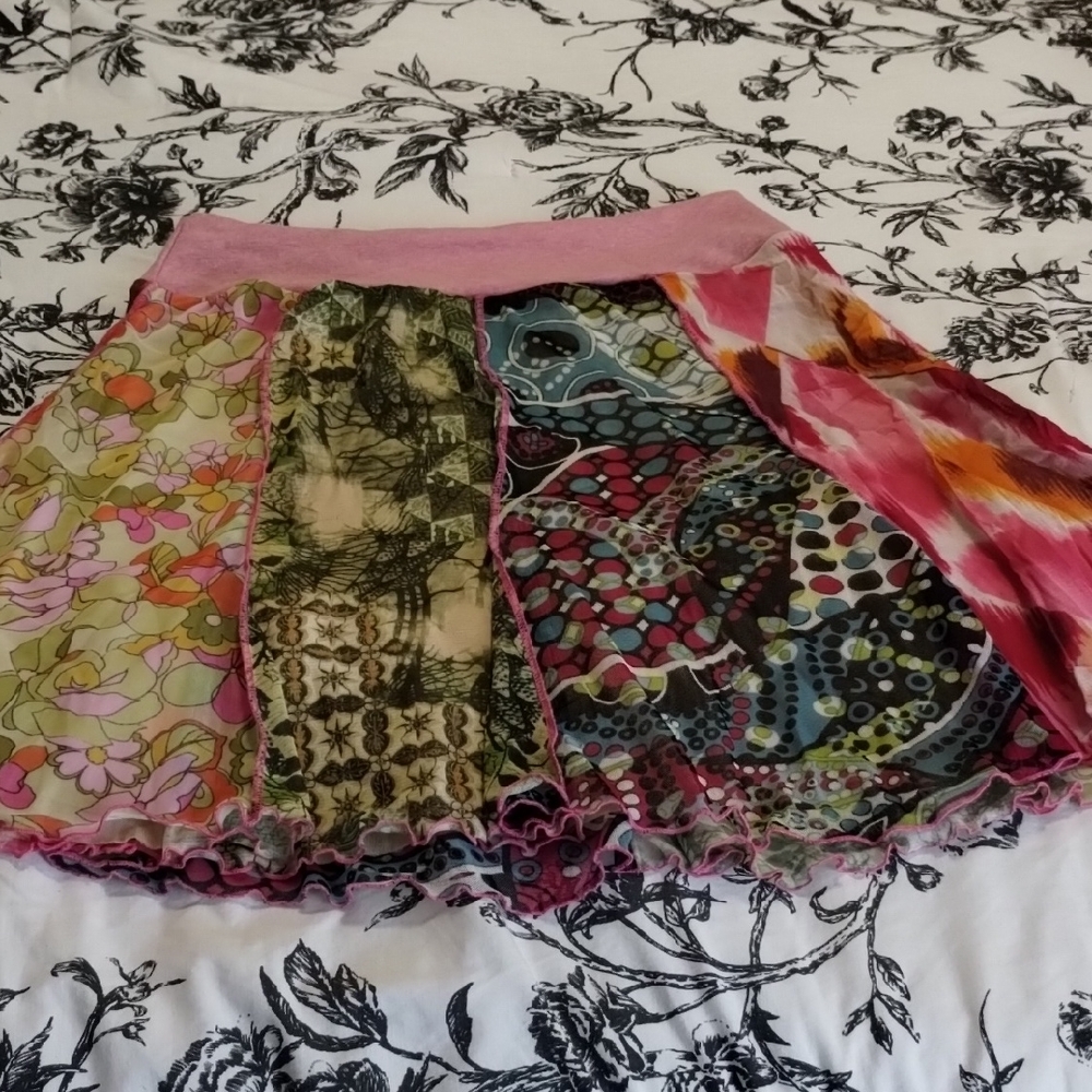 Multicolor Patchwork Skirt